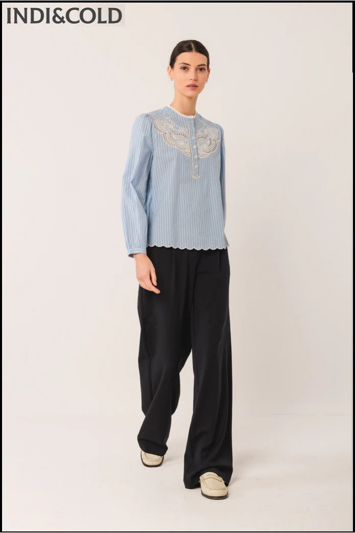 BLUSA BORDADOS POPELÍN INDI&COLD