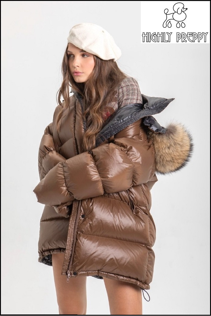 PLUMAS LARGO OVERSIZE MARRÓN HIGHLY PREPPY