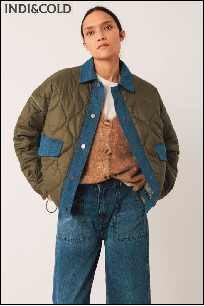 CAZADORA ACOLCHADA RETRO KHAKI INDI&COLD