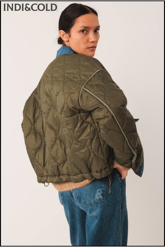 CAZADORA ACOLCHADA RETRO KHAKI INDI&COLD