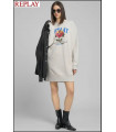 VESTIDO CORTO ESTILO SUDADERA REPLAY