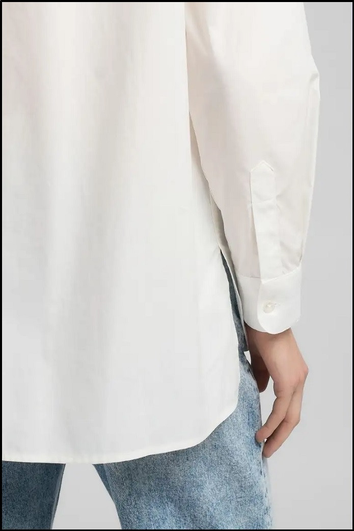 CAMISA DE ALGODÓN CON PECHERA REPLAY