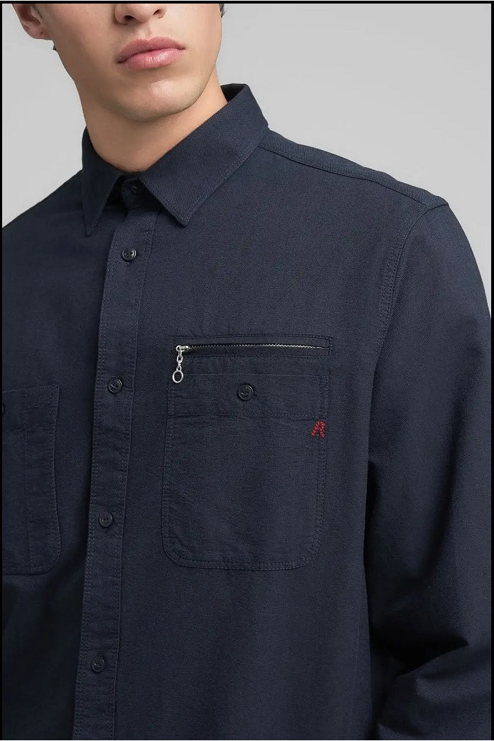 CAMISA CON BOLSILLO DE CREMALLERA REPLAY