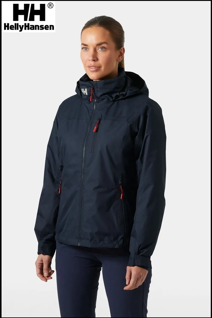 CREW HOODED PILE JACKET NAVY HELLY HANSEN