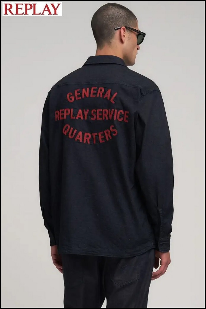 CAMISA VAQUERA CON LETRAS REPLAY