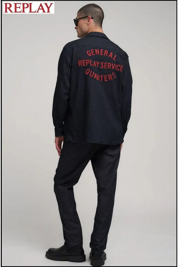CAMISA VAQUERA CON LETRAS REPLAY