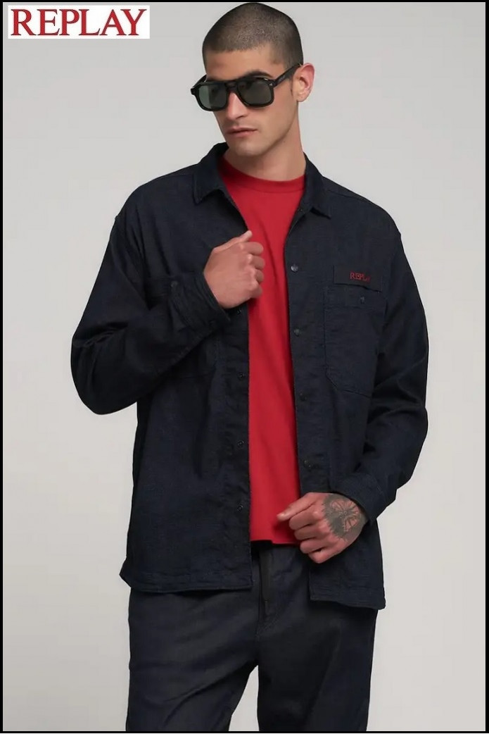 CAMISA VAQUERA CON LETRAS REPLAY