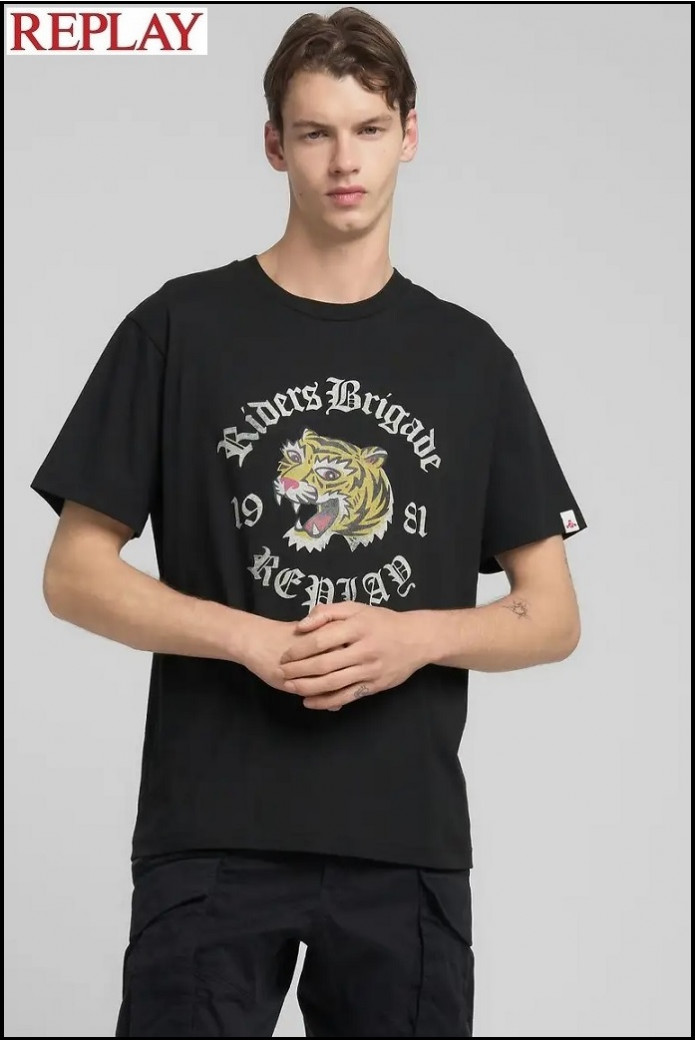 CAMISETA CON TIGRE ESTAMPADO REPLAY