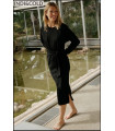 VESTIDO PUNTO ANUDADO NEGRO INDI&COLD