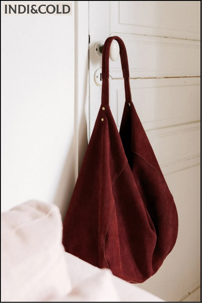 BOLSO TOTE SERRAJE GRANATE INDI&COLD