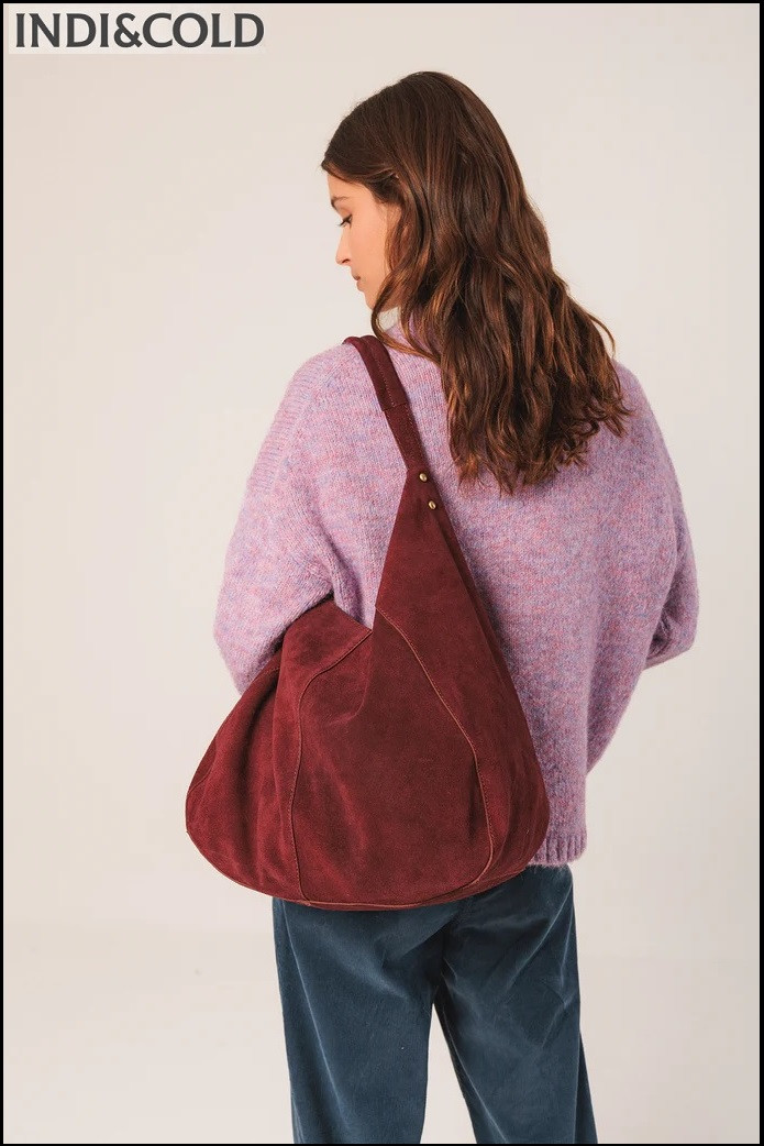 BOLSO TOTE SERRAJE GRANATE INDI&COLD