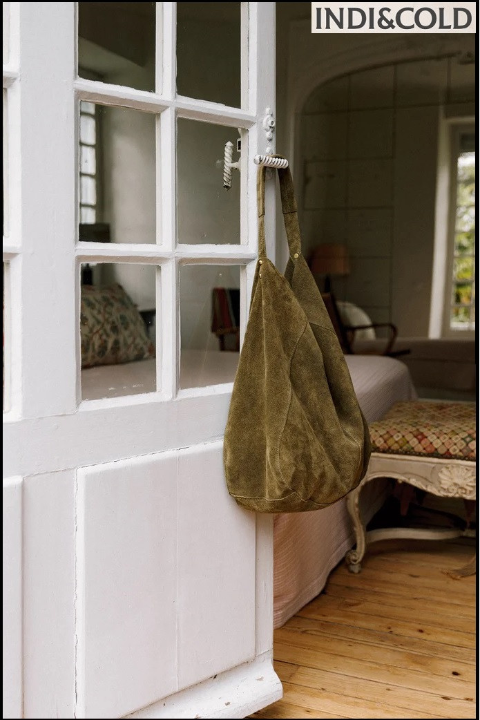 BOLSO TOTE SERRAJE KHAKI INDI&COLD