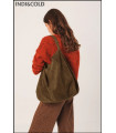 BOLSO TOTE SERRAJE KHAKI INDI&COLD