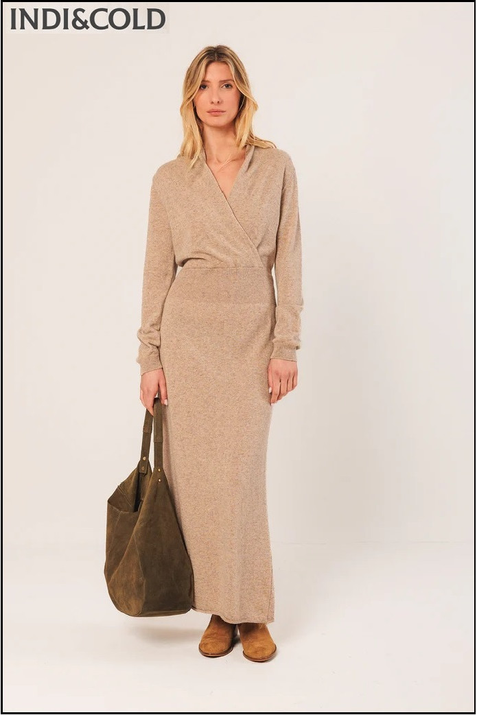 BOLSO TOTE SERRAJE KHAKI INDI&COLD