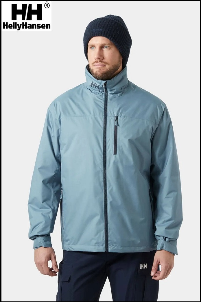 CREW HOODED PILE WASHED NAVY JACKET HELLY HANSEN