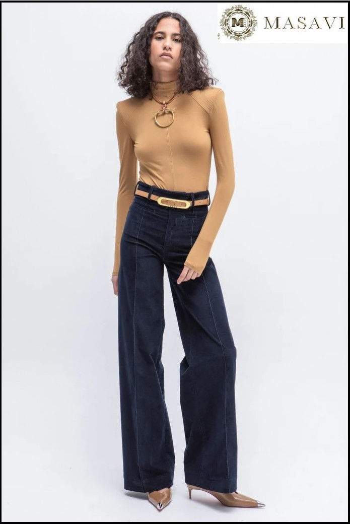 PANTALÓN KARWAR TERCIOPELO AZUL MARINO MASAVI