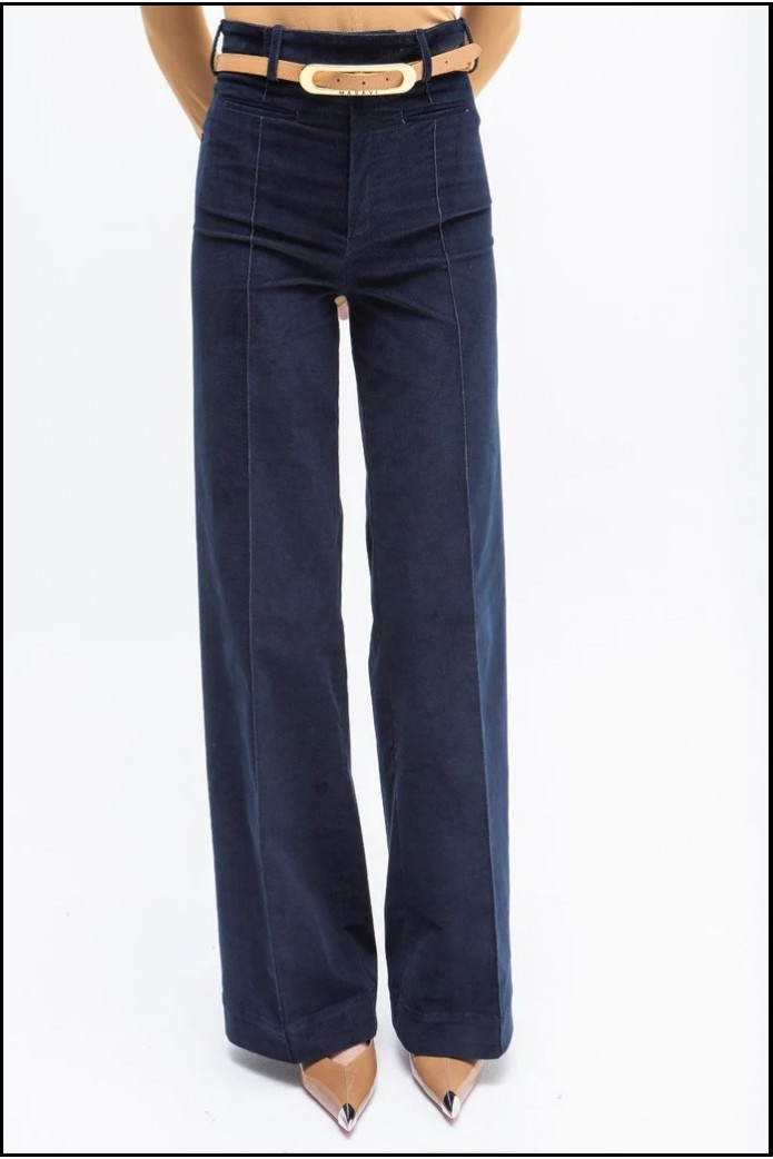 PANTALÓN KARWAR TERCIOPELO AZUL MARINO MASAVI