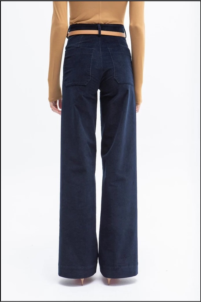 PANTALÓN KARWAR TERCIOPELO AZUL MARINO MASAVI