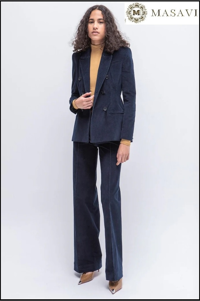 BLAZER KARWAR TERCIOPELO AZUL MARINO MASAVI