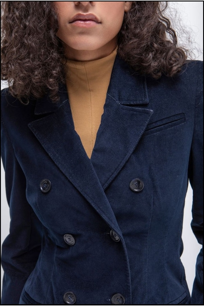 BLAZER KARWAR TERCIOPELO AZUL MARINO MASAVI