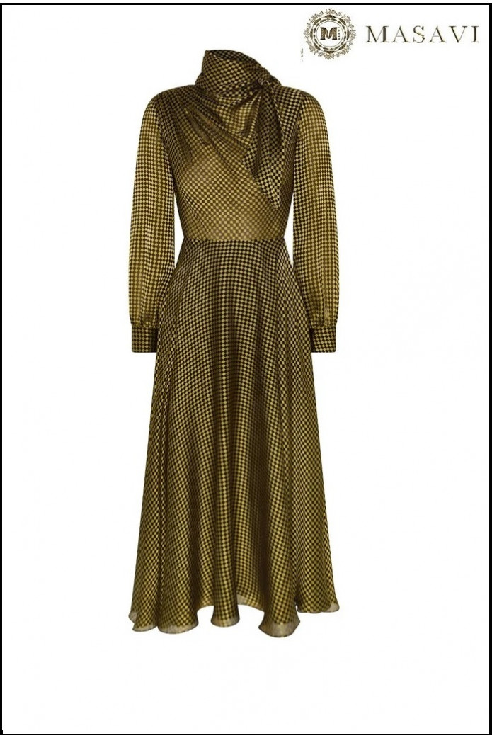 VESTIDO ROMBOS ORO VALENCIA MASAVI