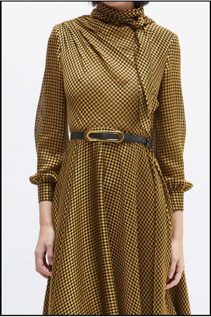 VESTIDO ROMBOS ORO VALENCIA MASAVI