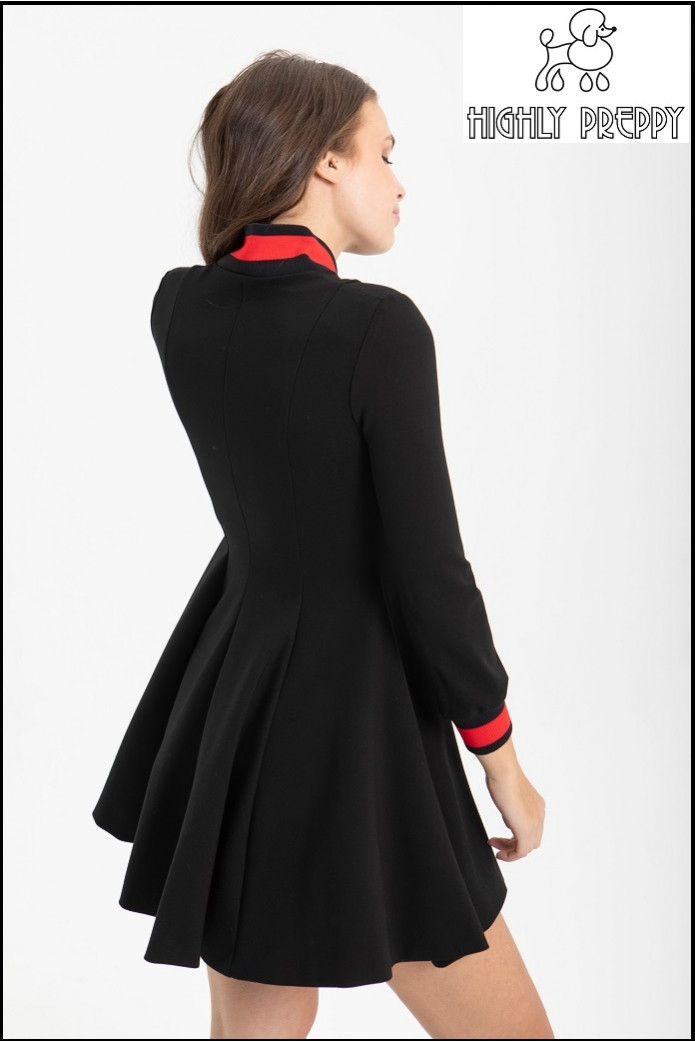 VESTIDO PUNTO NEGRO EVASÉ HIGHLY PREPPY