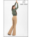 PANTALÓN PUNTO CAMPANA CAMEL HIGHLY PREPPY