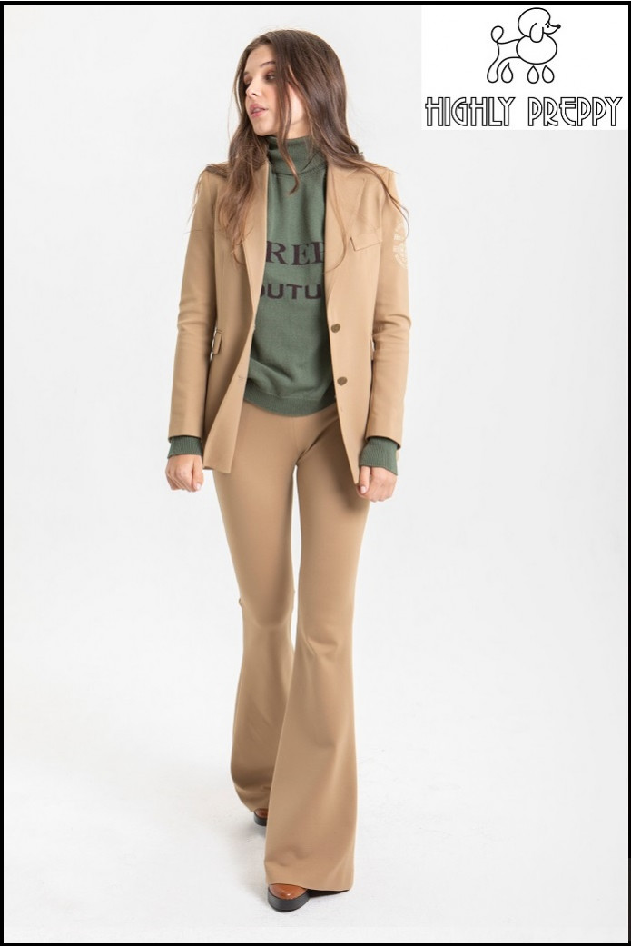 PANTALÓN PUNTO CAMPANA CAMEL HIGHLY PREPPY