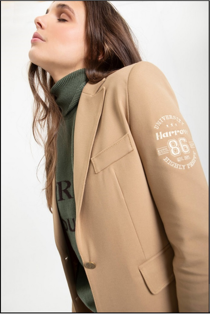 CHAQUETA BLAZER BASICA CAMEL HIGHLY PREPPY