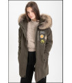 PARKA CON PELO CAPUCHA HIGHLY PREPPY