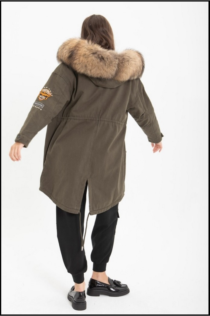 PARKA CON PELO CAPUCHA HIGHLY PREPPY