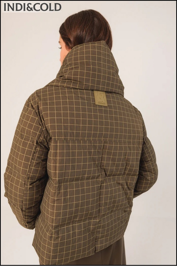 ABRIGO PLUMÓN CORTO CUADROS INDI&COLD