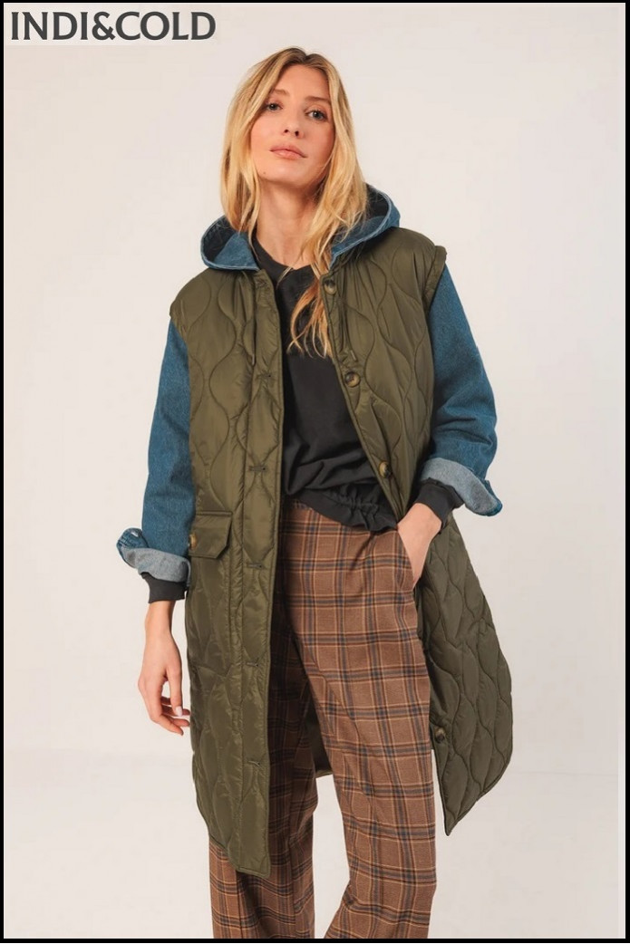 ABRIGO ACOLCHADO COMBINADO INDI&COLD