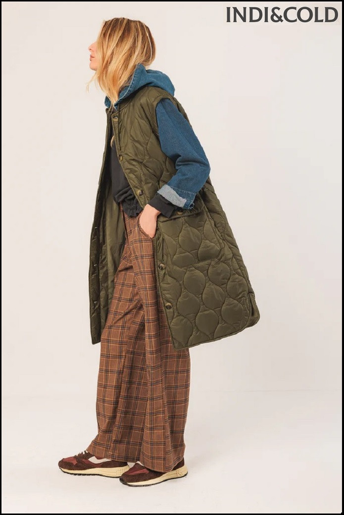 ABRIGO ACOLCHADO COMBINADO INDI&COLD