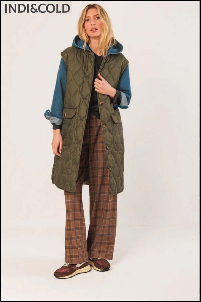 ABRIGO ACOLCHADO COMBINADO INDI&COLD