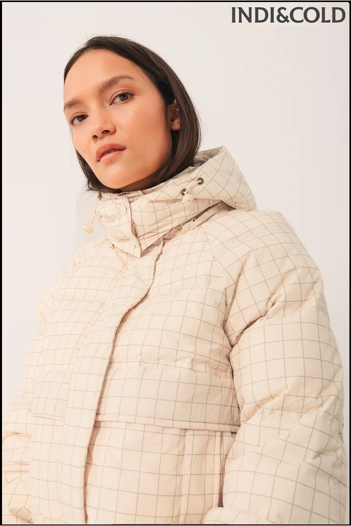 ABRIGO PLUMÓN CUADROS INDI&COLD
