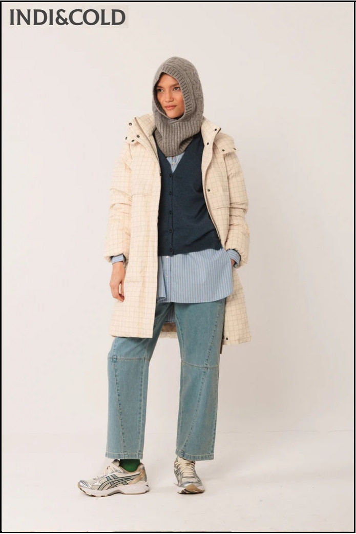 ABRIGO PLUMÓN CUADROS INDI&COLD