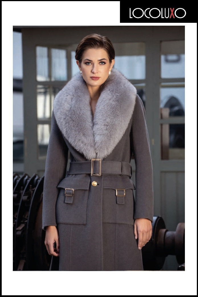 ABRIGO GRIS LOCO LUXO