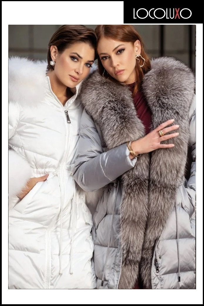 PLUMAS LARGO GRIS LOCO LUXO