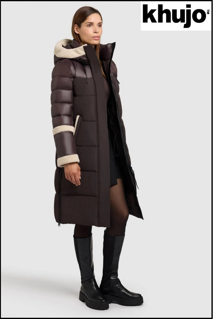 PARKA LARGA MARRÓN CHOCOLATE KHUJO