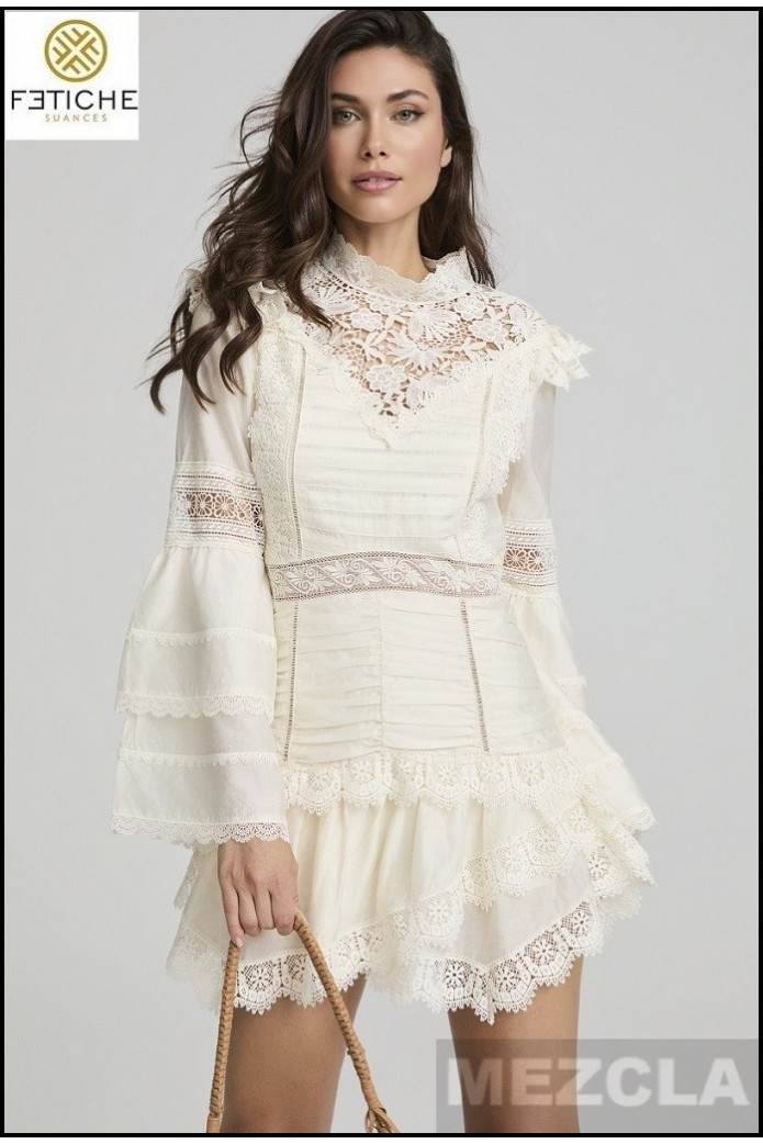 VESTIDO FLOR DE ENCAJE FETICHE SUANCES