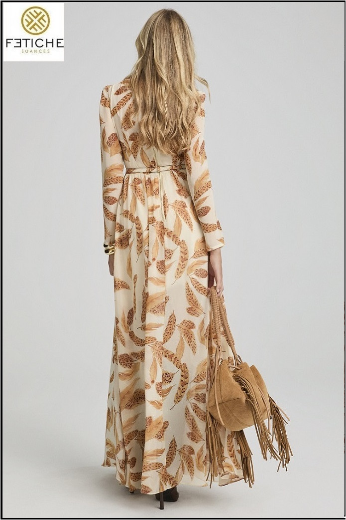 VESTIDO PLUMAS MAXI FETICHE SUANCES