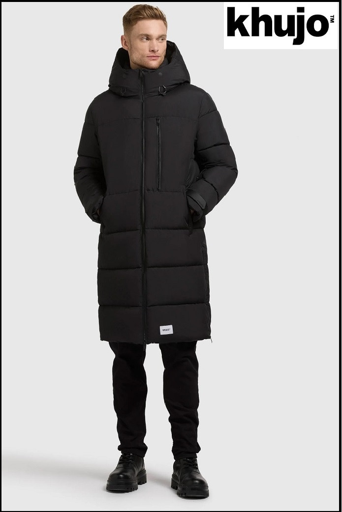 PARKA NEGRA LARGA KHUJO