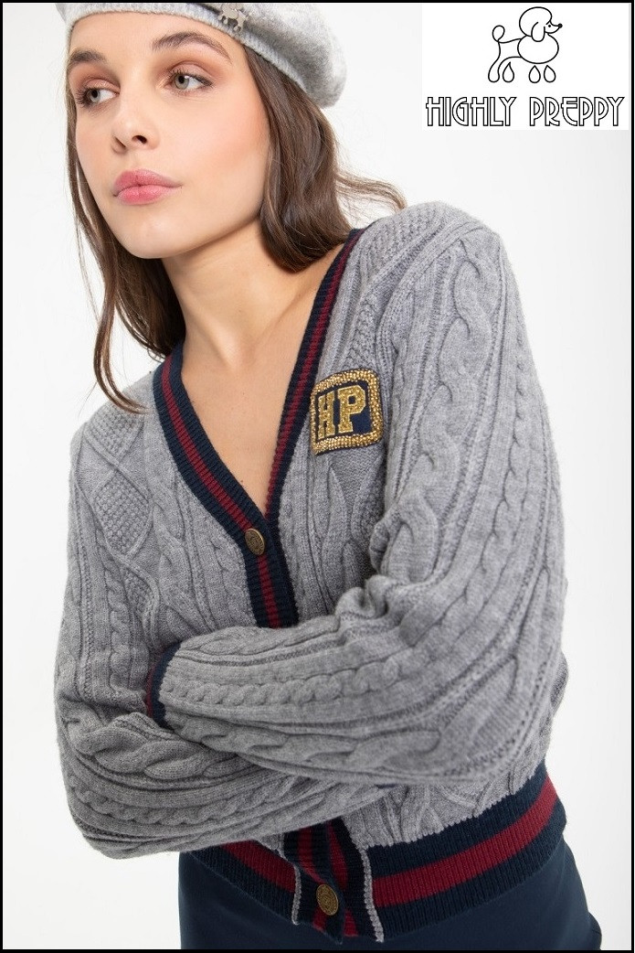 JERSEY SCHOOL GRIS HIGHLY PREPPY