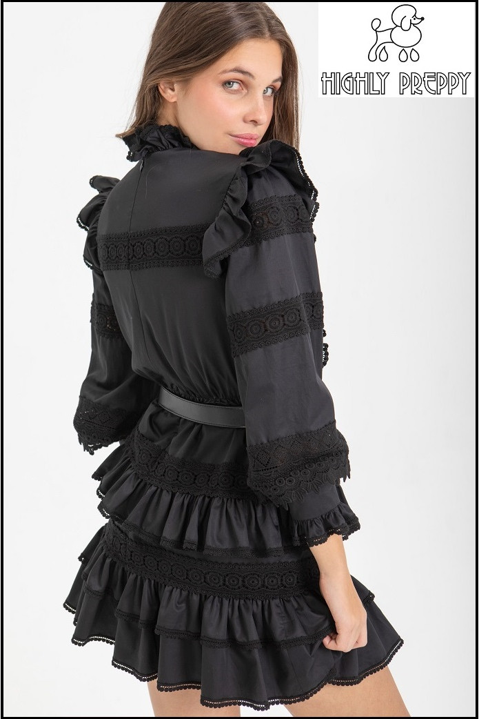 VESTIDO ENTREDOS NEGRO HIGHLY PREPPY