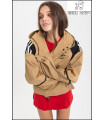 SOBRECAMISA CON CAPUCHA CAMEL HIGHLY PREPPY