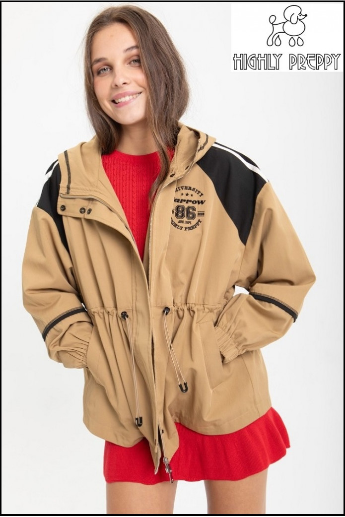 SOBRECAMISA CON CAPUCHA CAMEL HIGHLY PREPPY