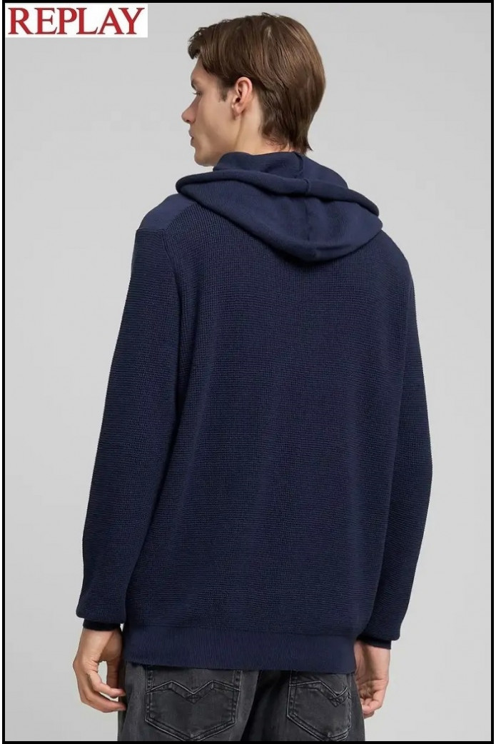 JERSEY CON CAPUCHA Y ESTAMPADO REPLAY