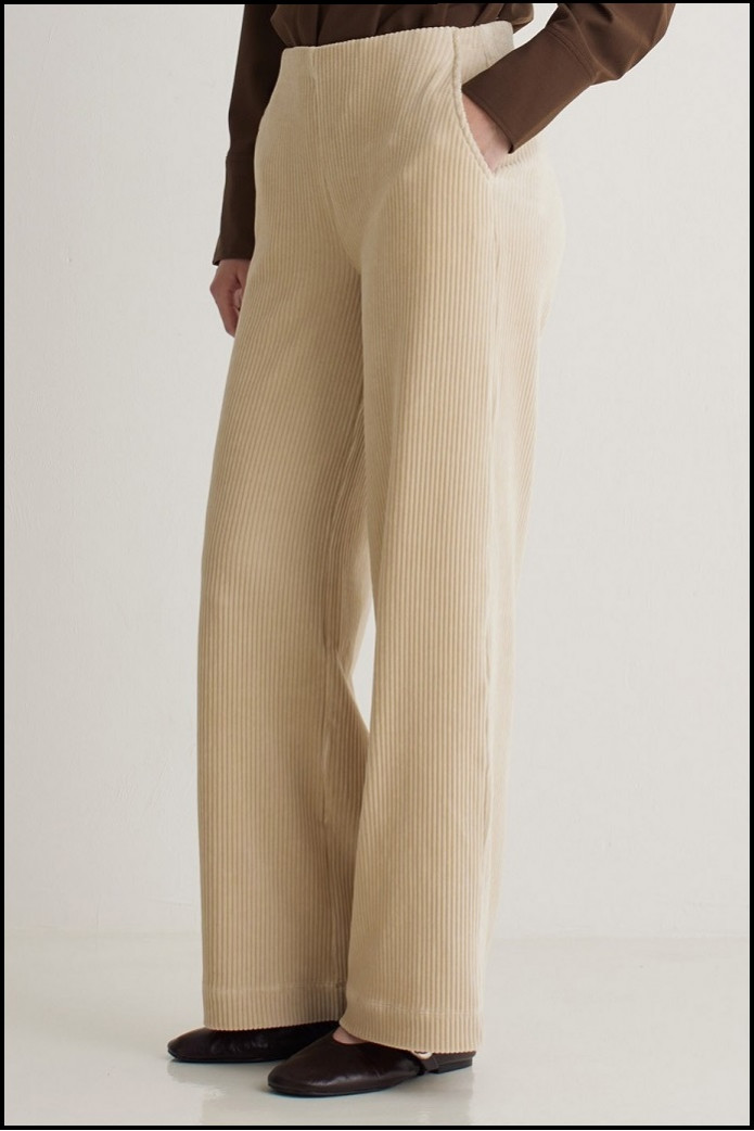 PANTALÓN ANCHO PANA BEIG YERSE